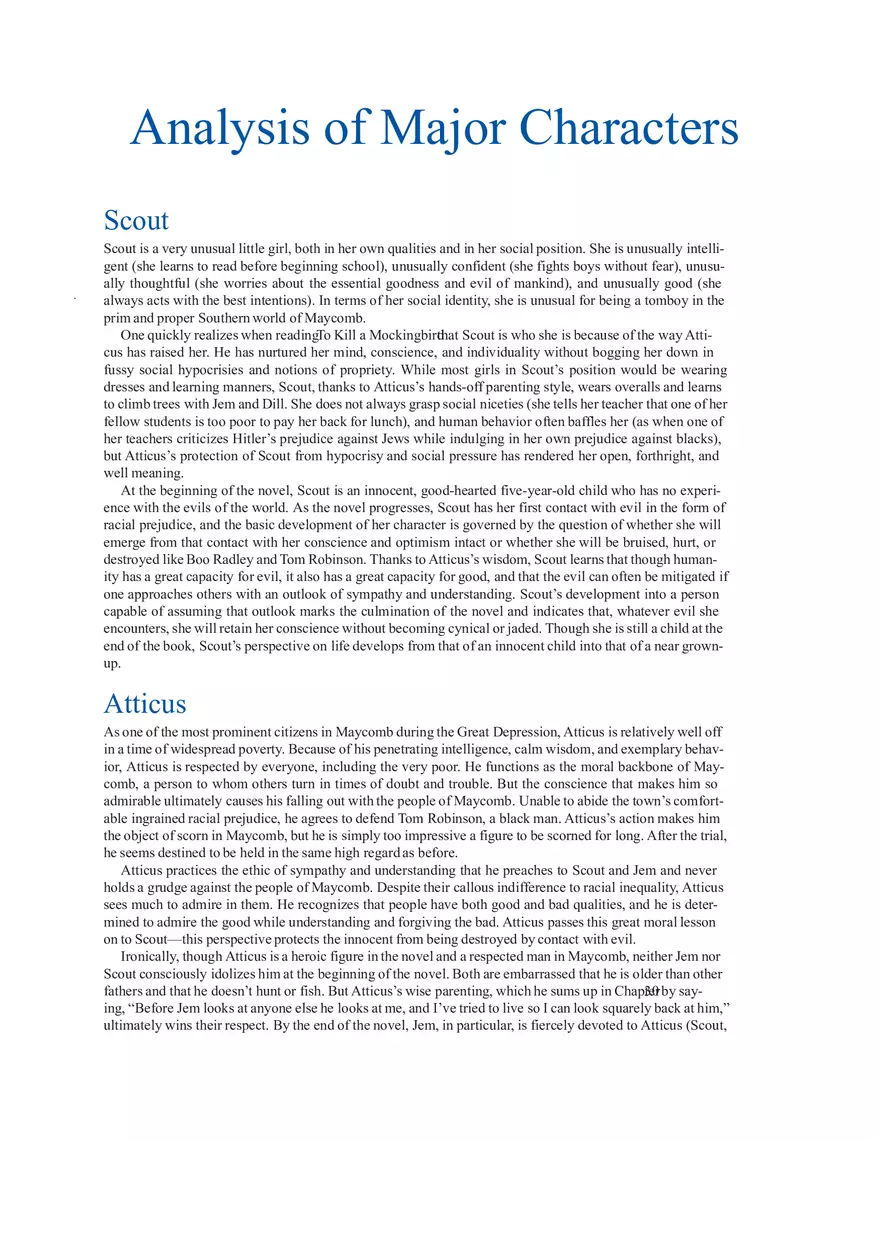 To Kill a Mockingbird Characters - Page 3