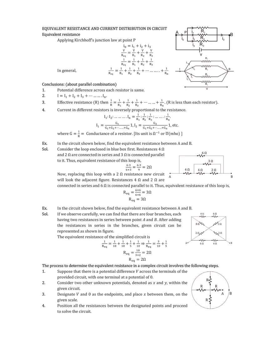 Equivalent Resistance - Page 1