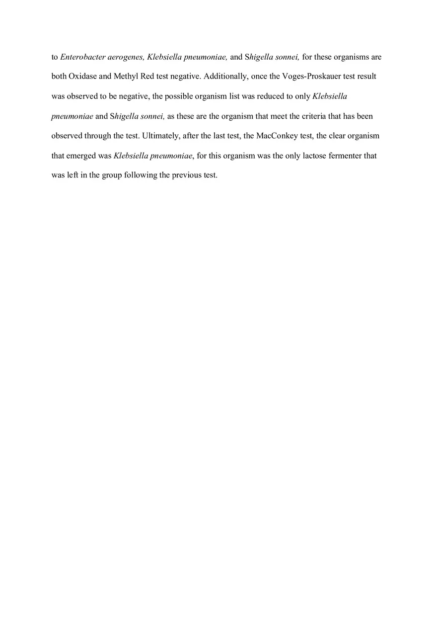 Microbiology Unknown Lab Report Example - Page 5