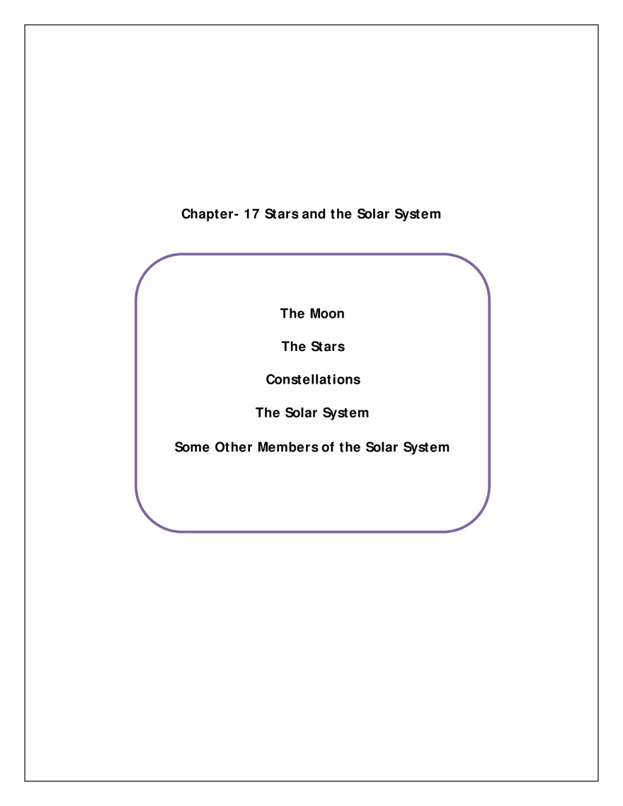 Chapter- 17 Stars and the Solar System - Page 1