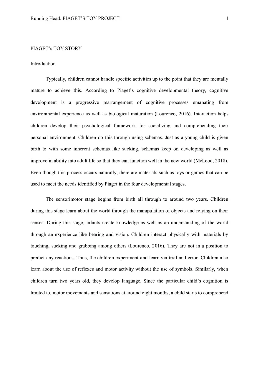 Piaget’s Toy Story - Page 1