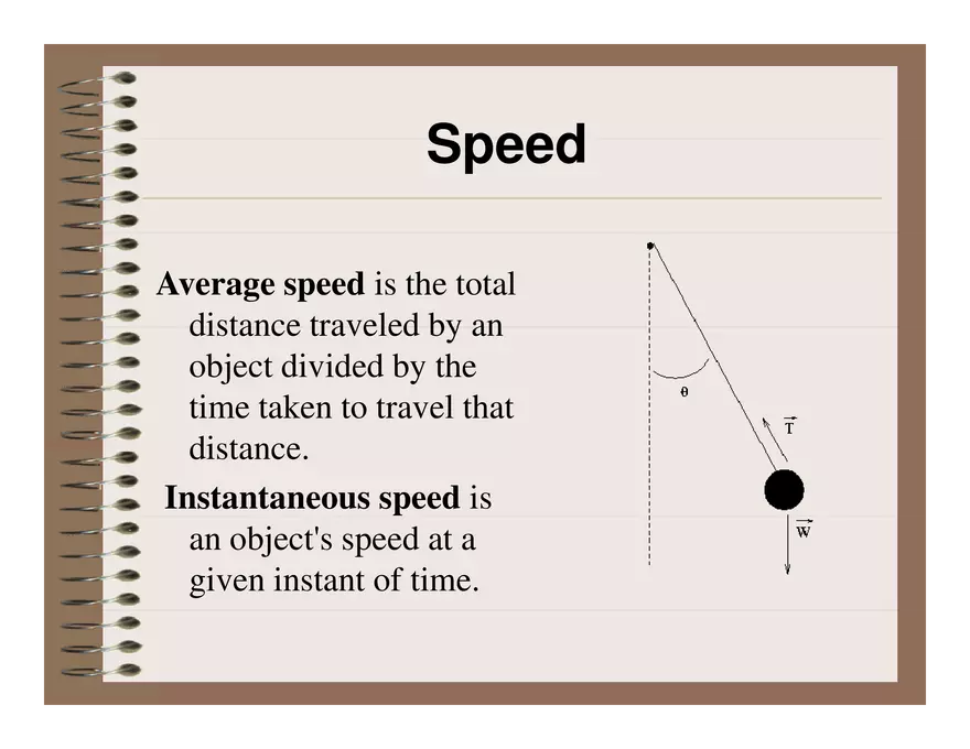 Physics Average Speed - Page 1