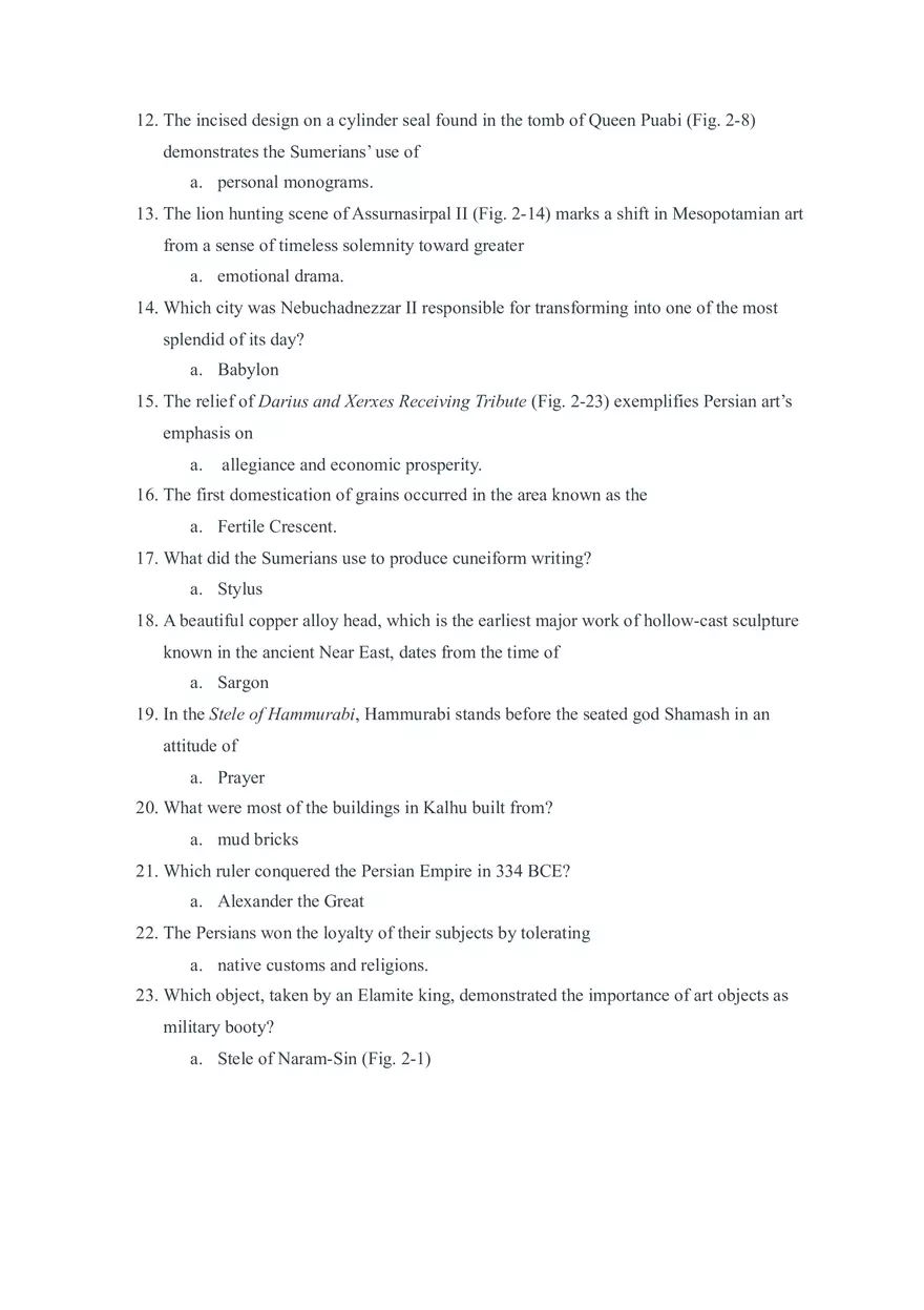 Art History Chapter 2 Test - Page 2