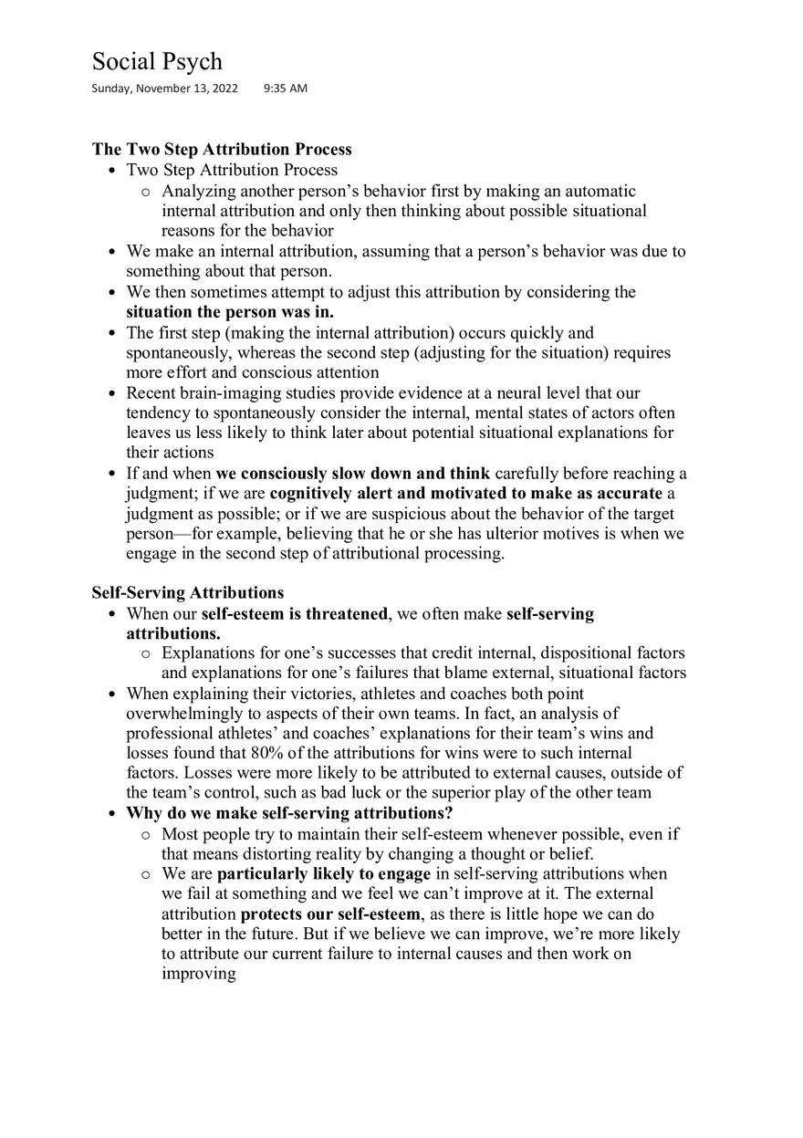 The Two Step Attribution Process - Page 1