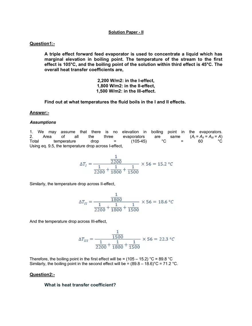 Solution Paper - II - Page 1
