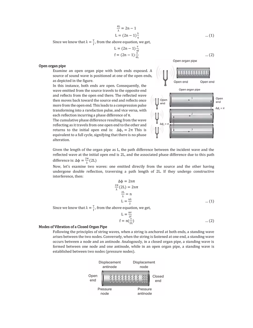 Standing Wave in Organ Pipe and Beats - Page 8