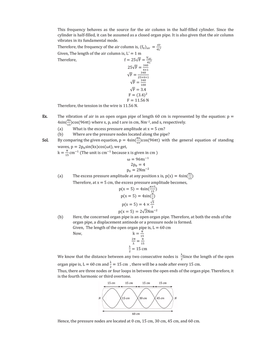 Standing Wave in Organ Pipe and Beats - Page 13