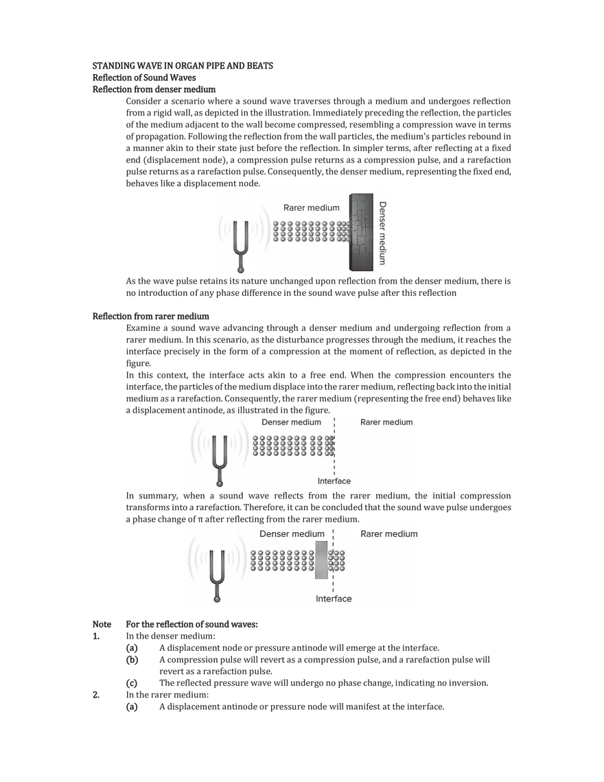 Standing Wave in Organ Pipe and Beats - Page 1