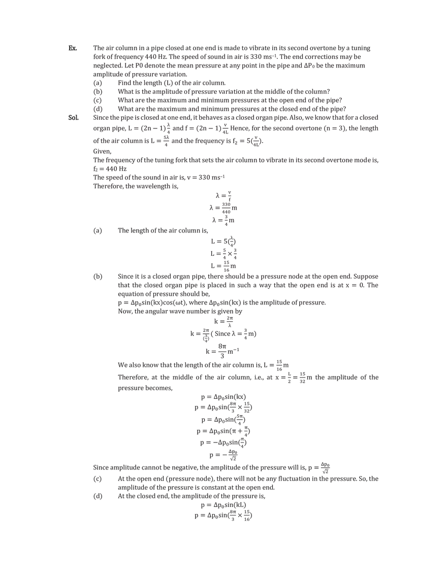 Standing Wave in Organ Pipe and Beats - Page 3