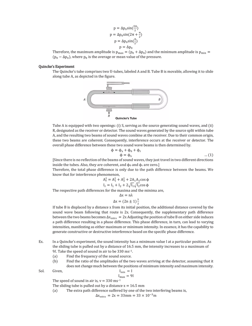 Standing Wave in Organ Pipe and Beats - Page 4