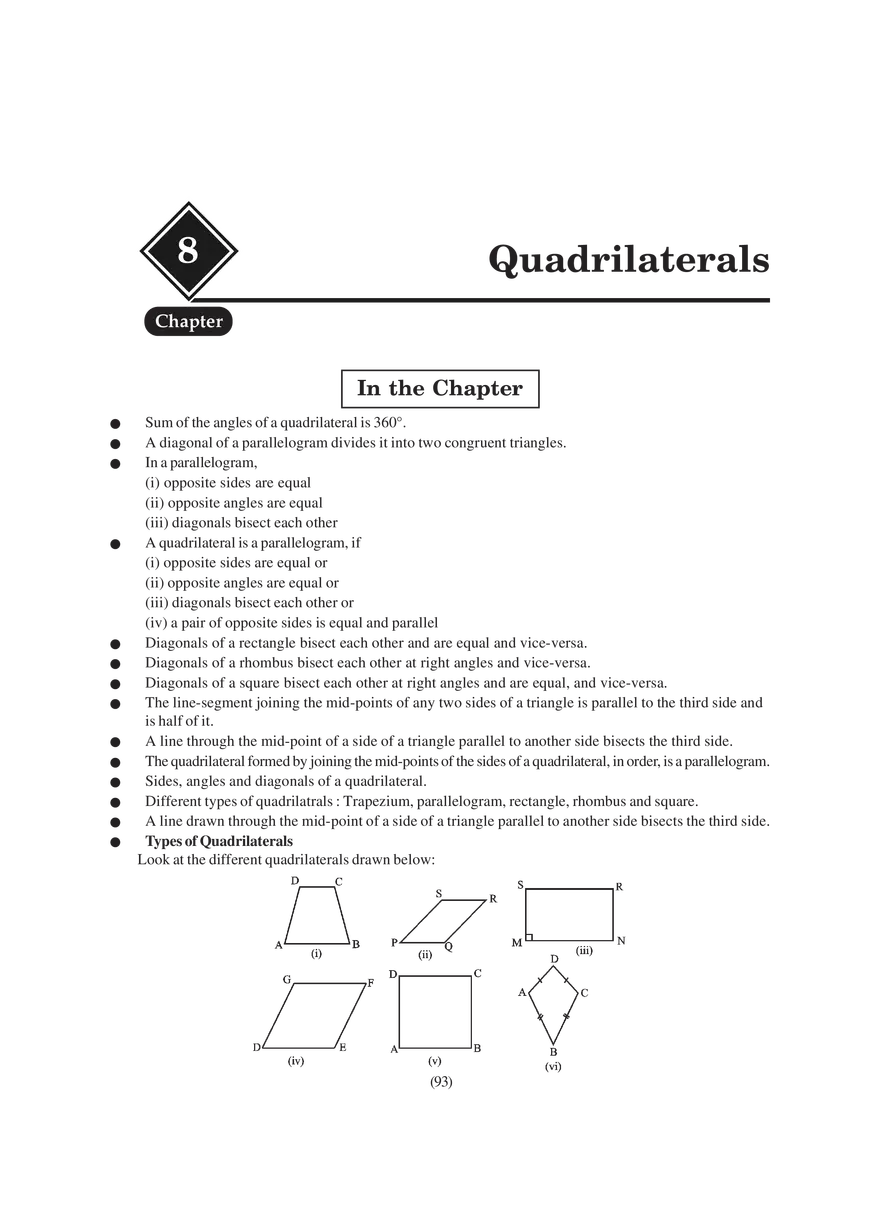 Chapter 8 Quadrilaterals - Page 1