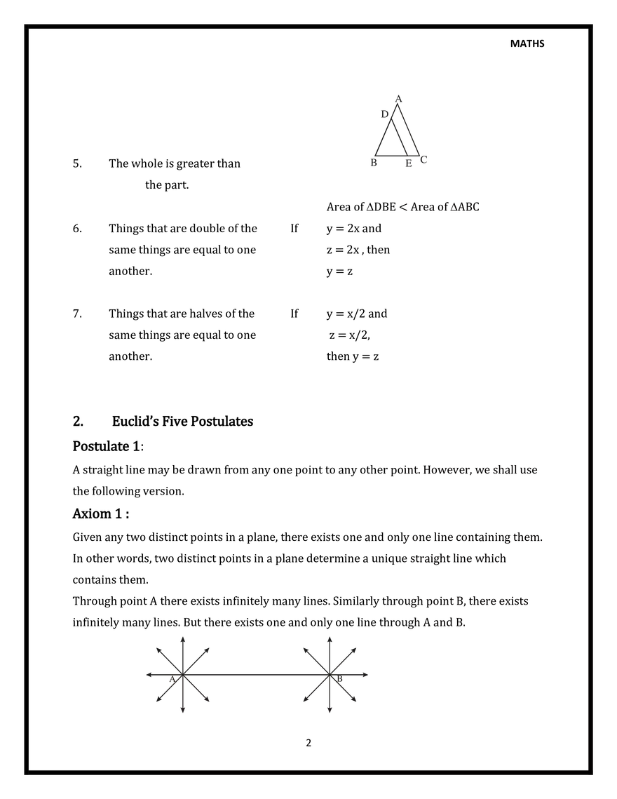 Axioms and Postulates - Page 2