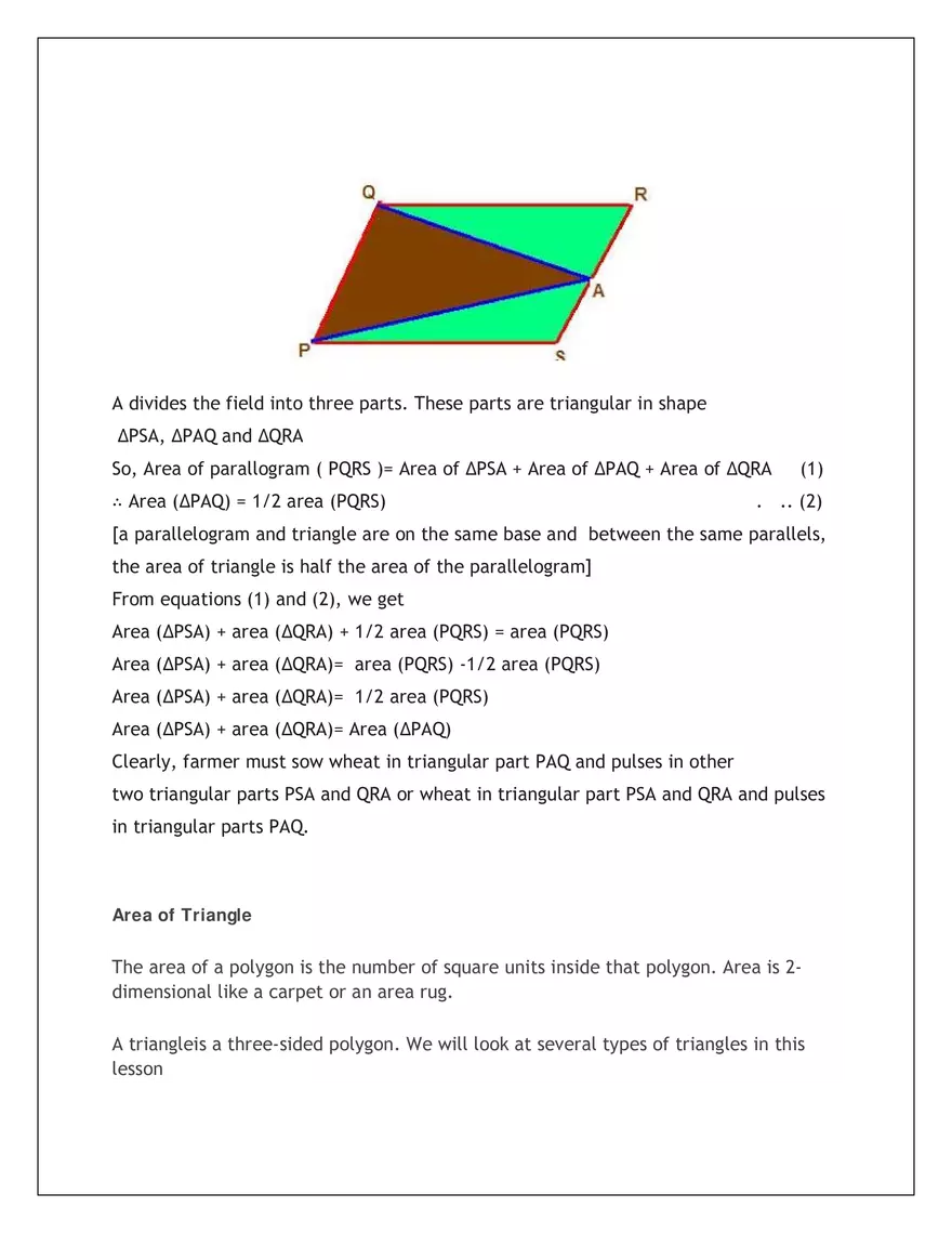 Areas of Parallelograms and Triangles - Page 6