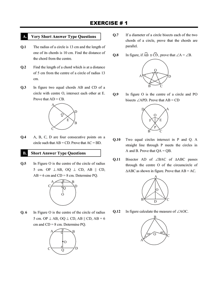 Circle Exercise 1 - Page 1