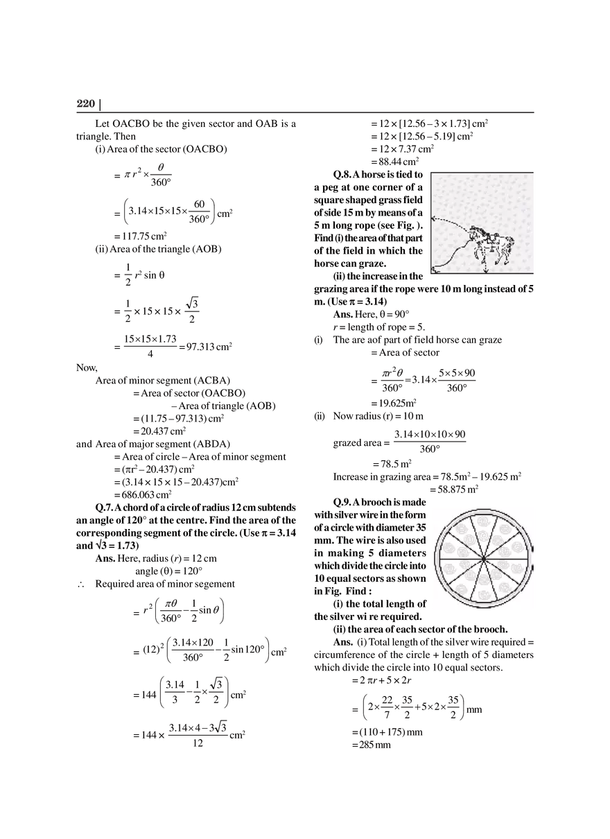 Chapter 12 Areas Related to Circles - Page 7