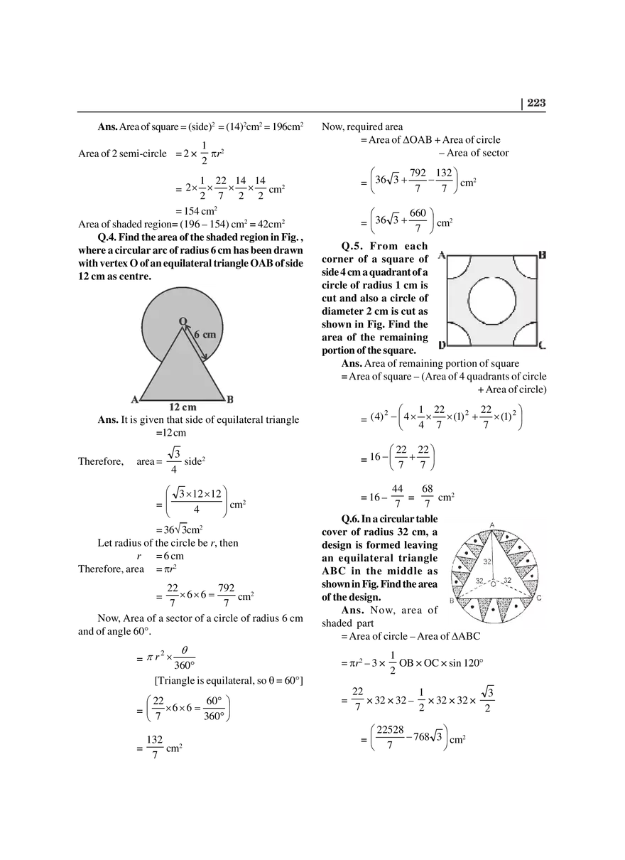 Chapter 12 Areas Related to Circles - Page 10