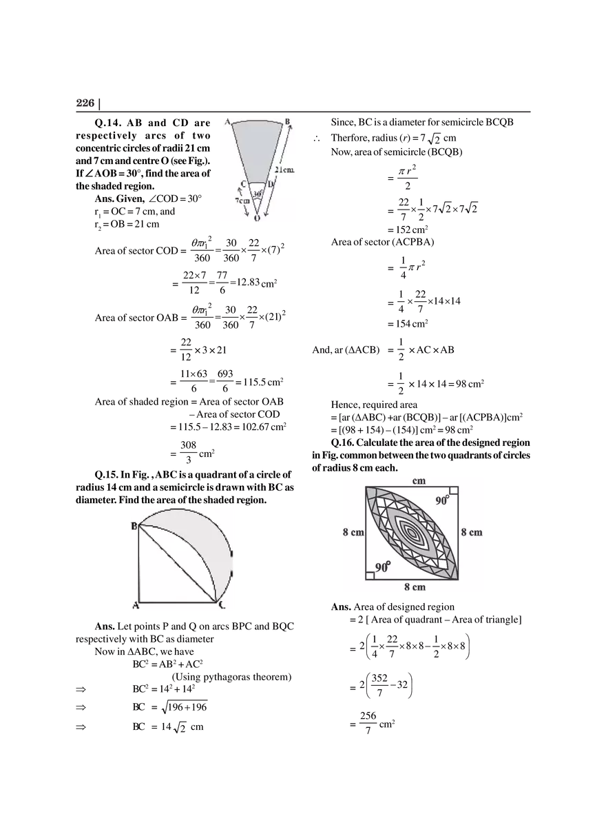 Chapter 12 Areas Related to Circles - Page 13