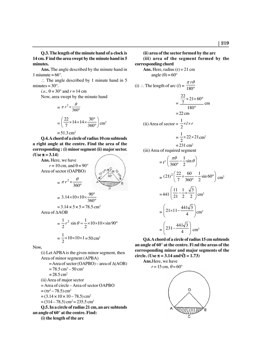 Chapter 12 Areas Related to Circles - Page 6