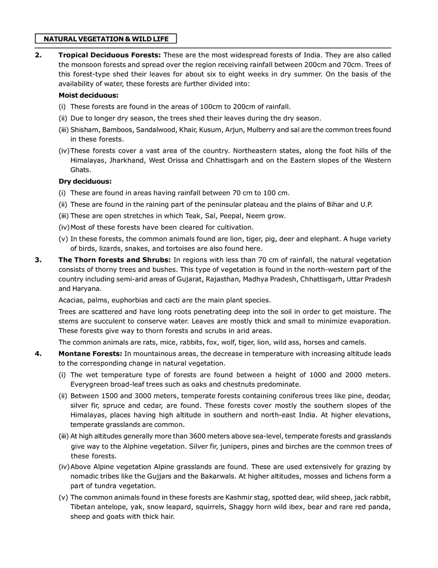 Natural Vegetation & Wild Life of India - Page 4