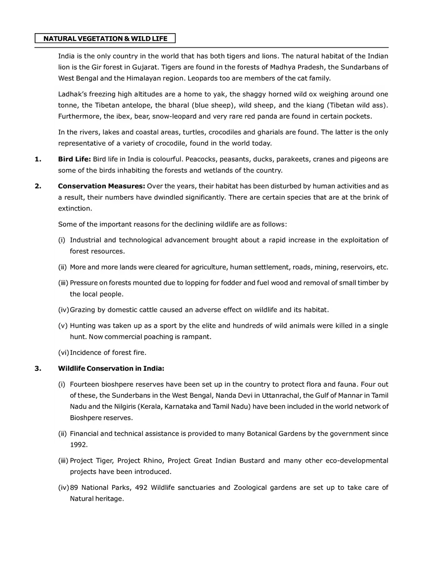 Natural Vegetation & Wild Life of India - Page 6