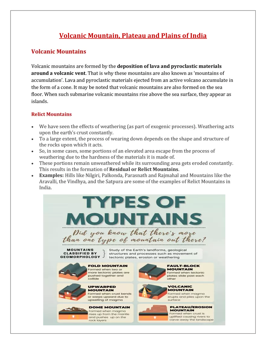 Mountains and Type of Mountain - Page 4