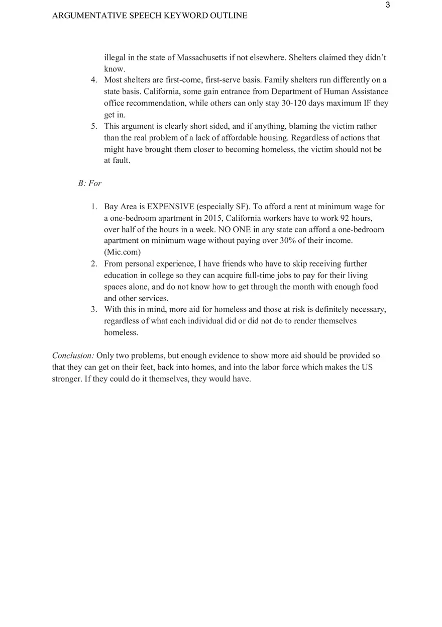 Argumentative Speech Keyword Outline - Page 3