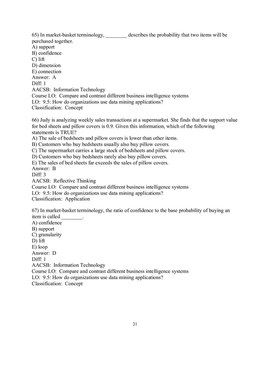 Chapter 9  Business Intelligence Systems Answers 3 - Page 1