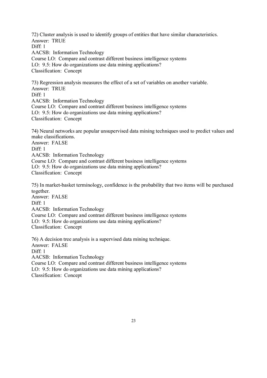 Chapter 9  Business Intelligence Systems Answers 3 - Page 4