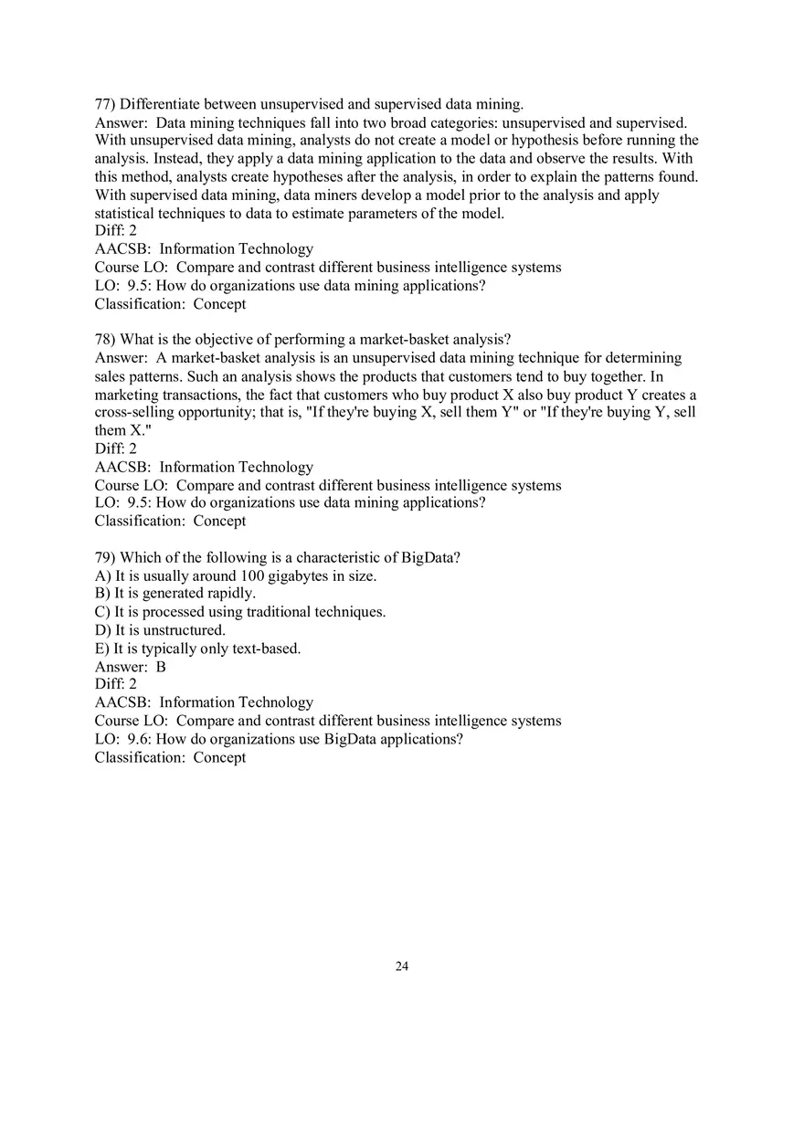 Chapter 9  Business Intelligence Systems Answers 3 - Page 5