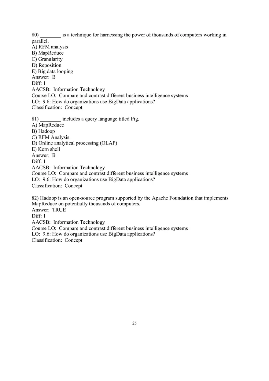 Chapter 9  Business Intelligence Systems Answers 3 - Page 6