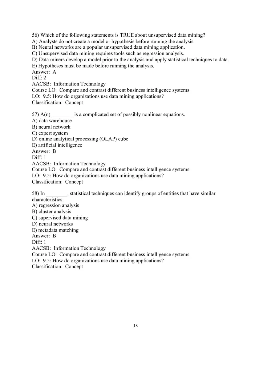 Chapter 9  Business Intelligence Systems Answers 2 - Page 8