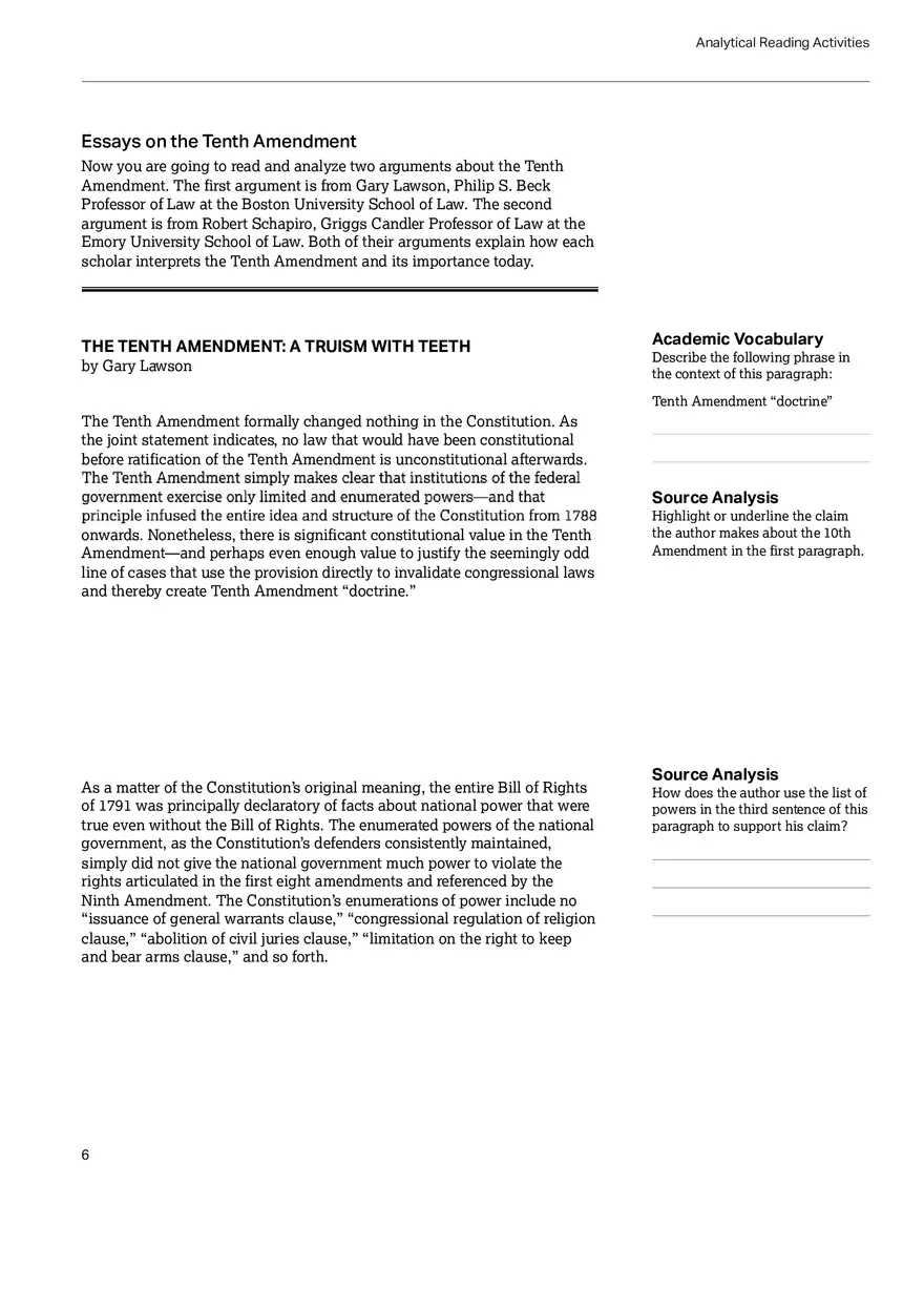 United States Government and Politics Topic 1.8 - Page 7
