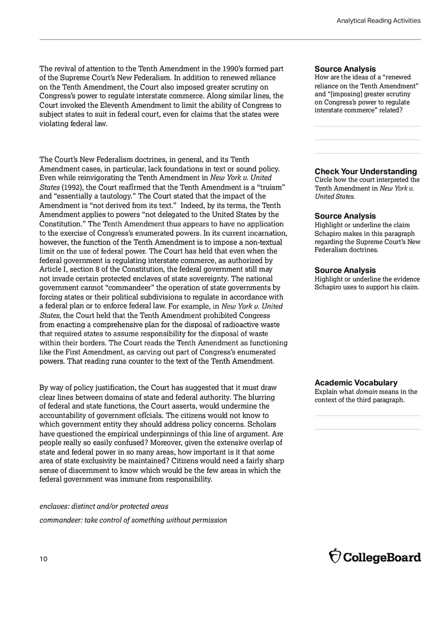 United States Government and Politics Topic 1.8 - Page 11