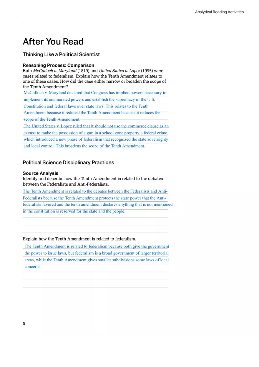 United States Government and Politics Topic 1.8 - Page 6