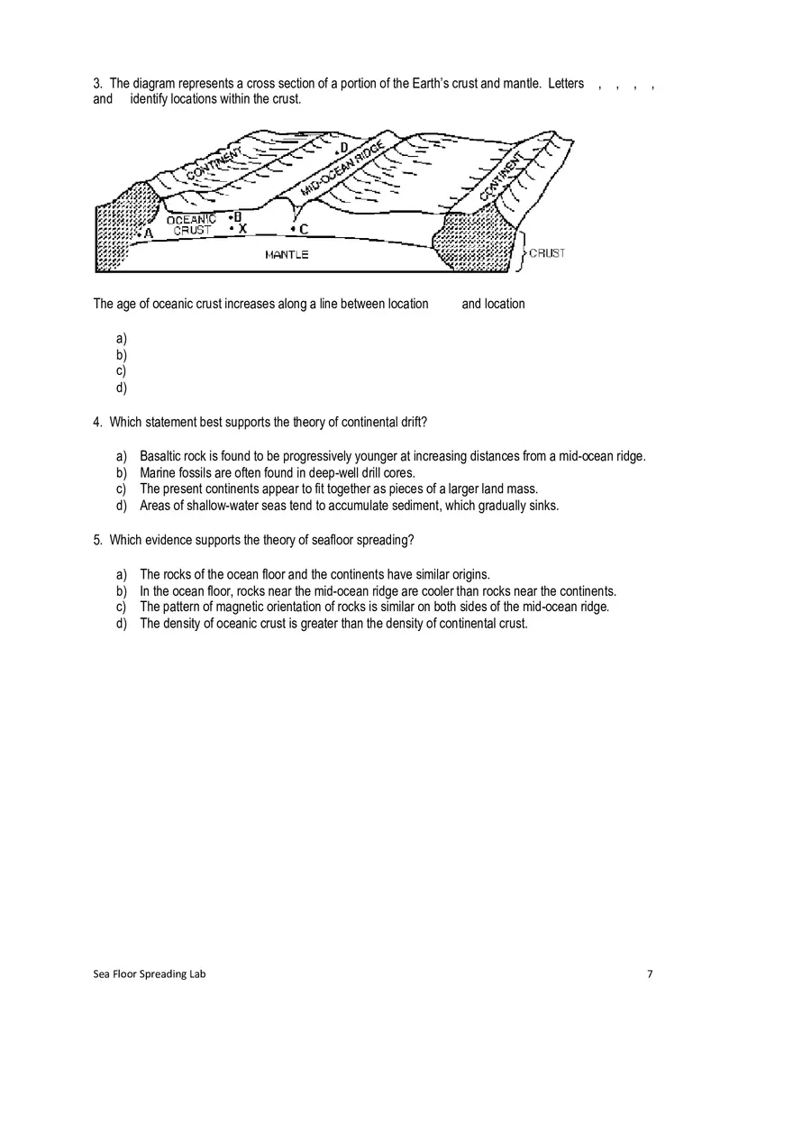 Sea Floor Spreading in the Atlantic Ocean - Page 7