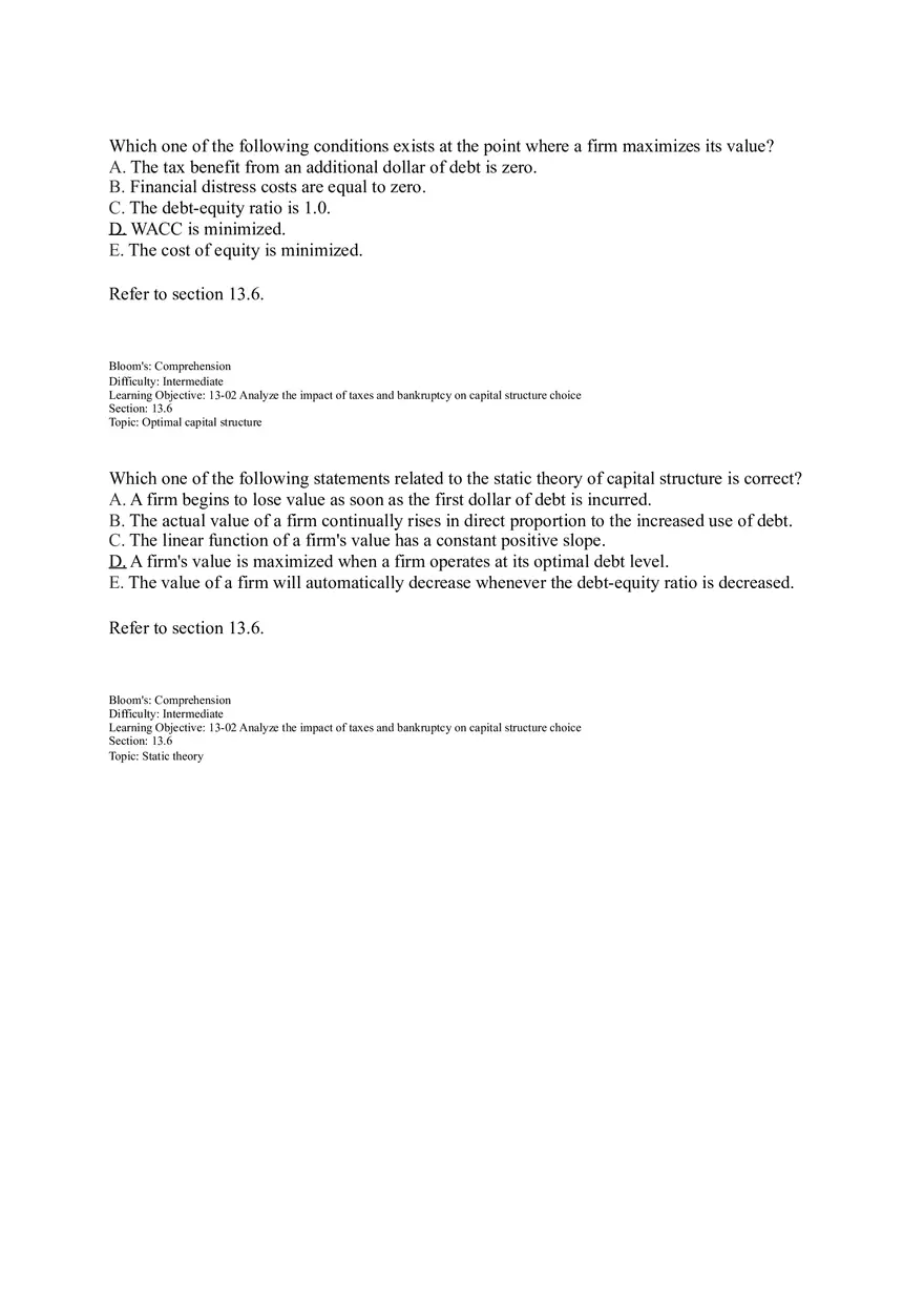 Chapter 13 Leverage and Capital Structure - Page 8