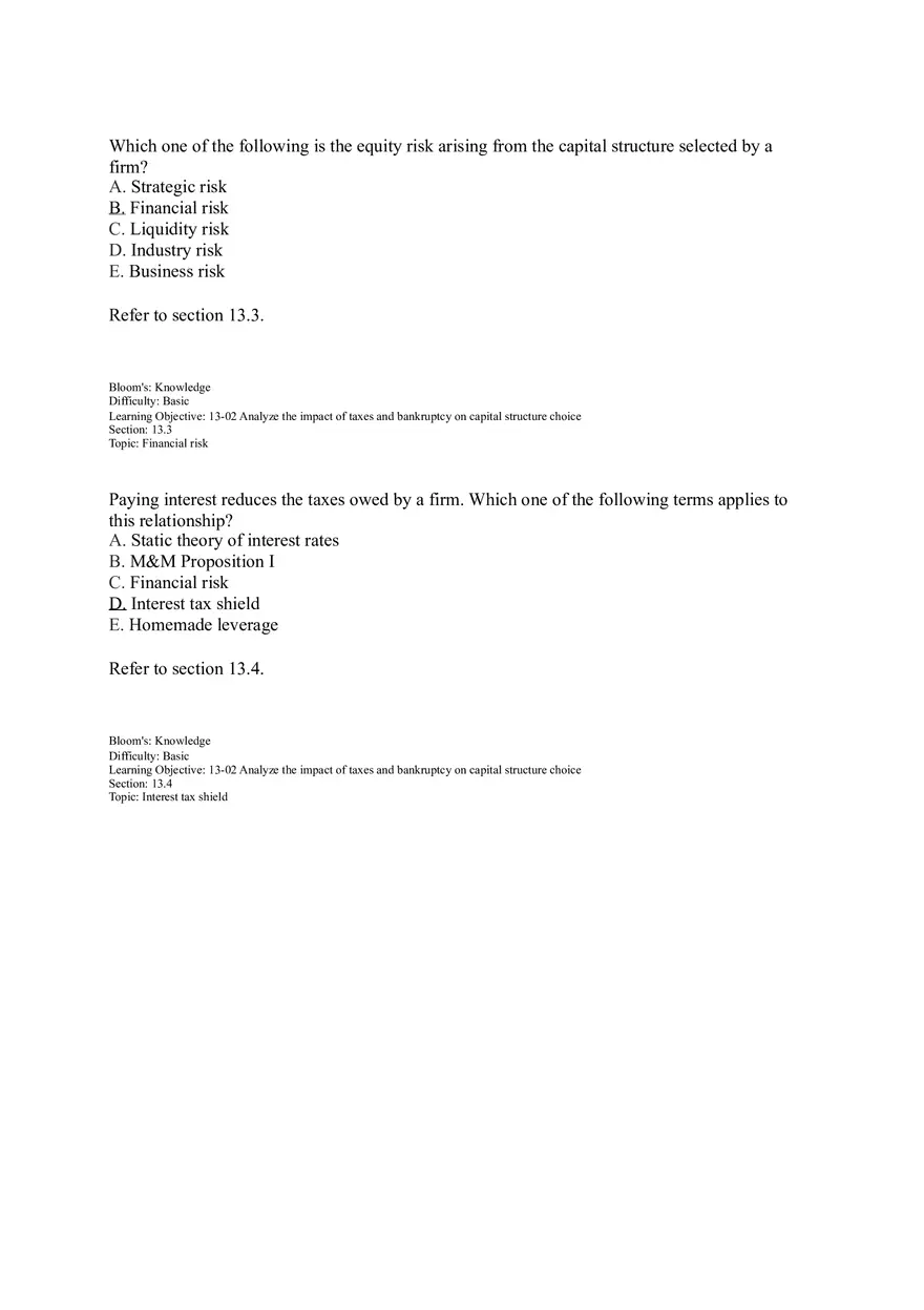 Chapter 13 Leverage and Capital Structure - Page 13