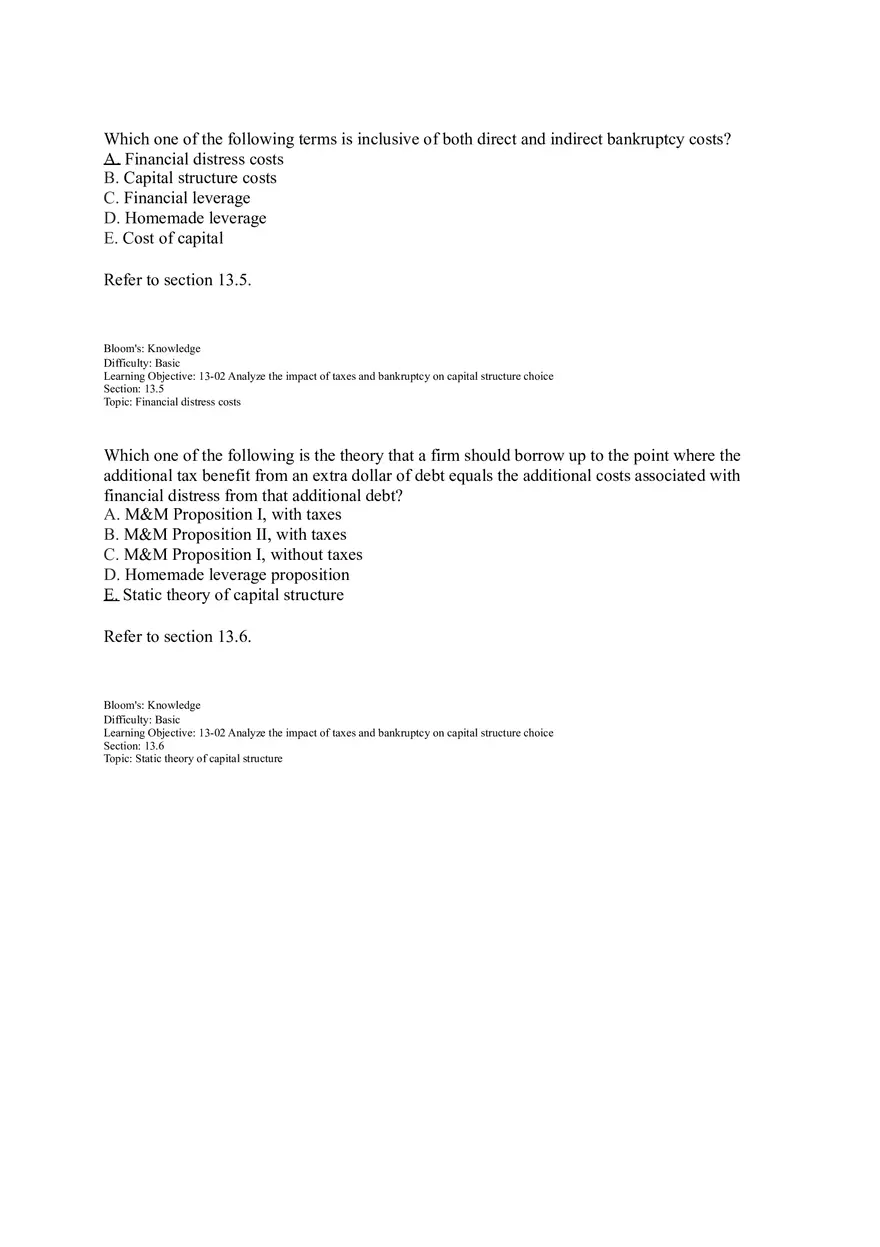 Chapter 13 Leverage and Capital Structure - Page 16