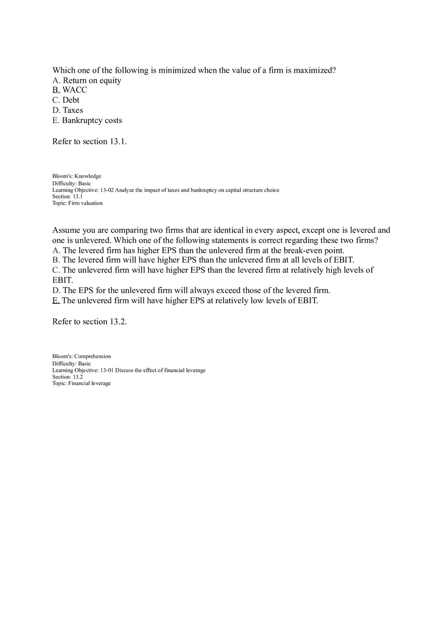 Chapter 13 Leverage and Capital Structure - Page 19