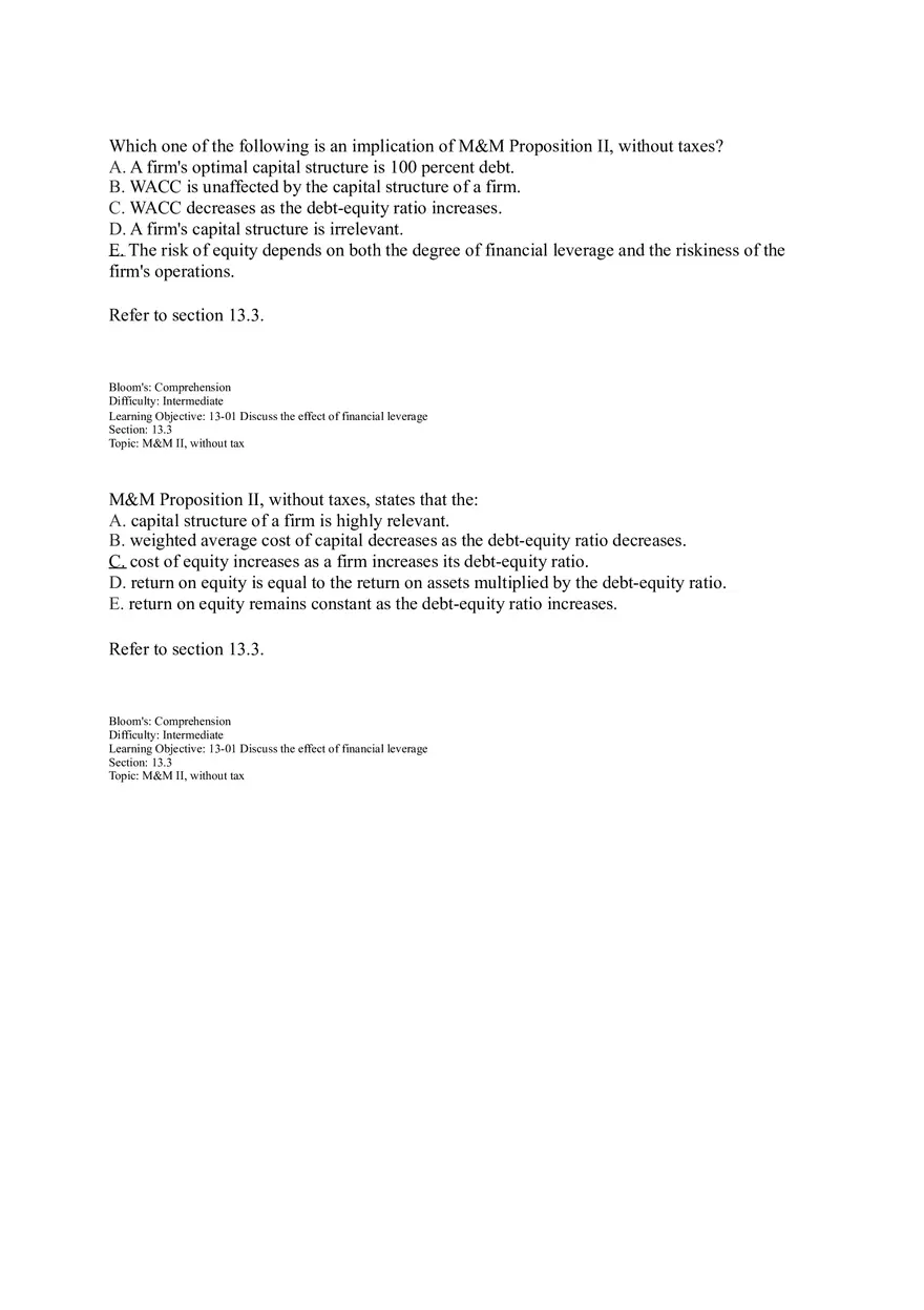 Chapter 13 Leverage and Capital Structure - Page 4