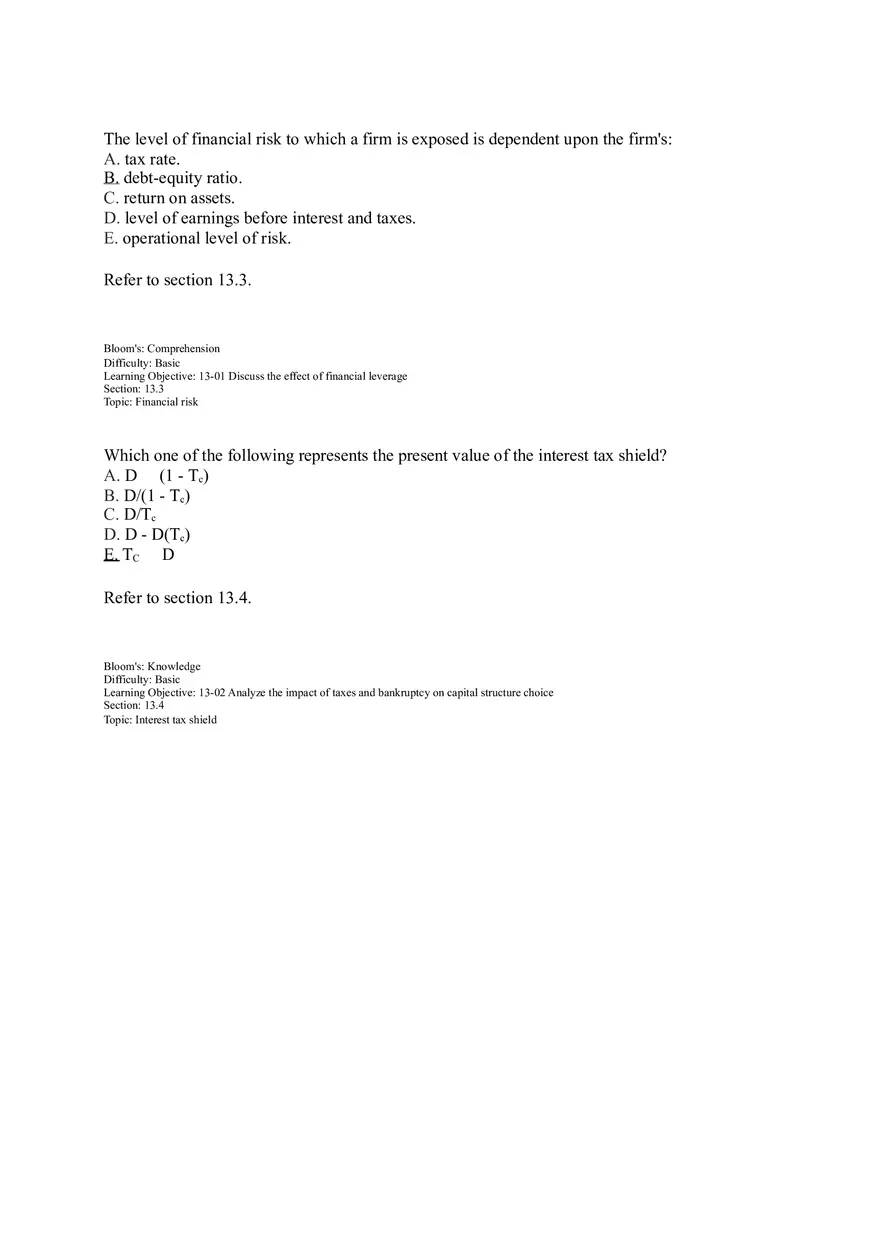 Chapter 13 Leverage and Capital Structure - Page 5