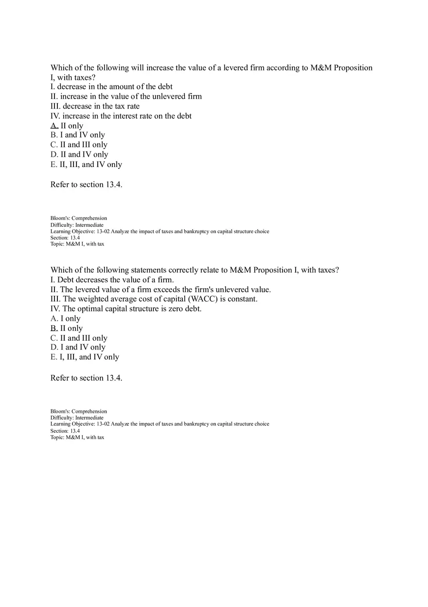 Chapter 13 Leverage and Capital Structure - Page 6