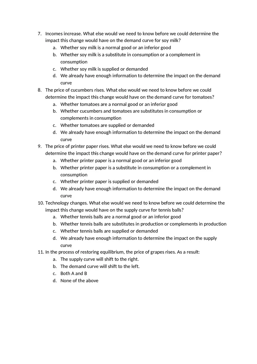 Quiz 1 – Supply and Demand - Page 2