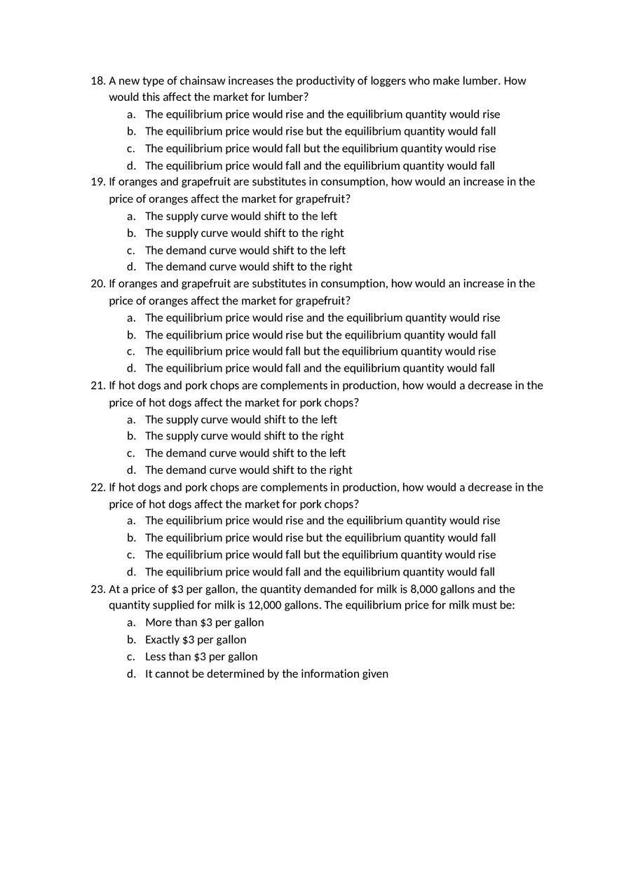 Quiz 1 – Supply and Demand - Page 4