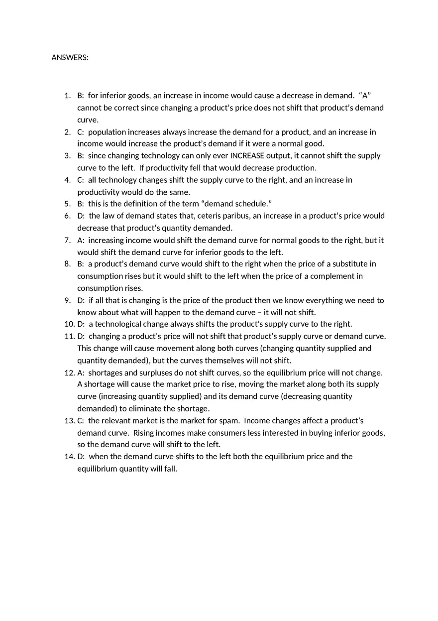 Quiz 1 – Supply and Demand - Page 6