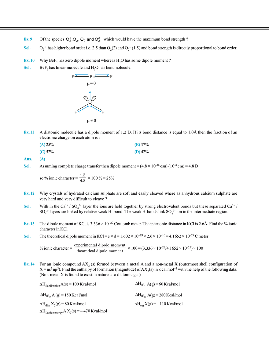 Chemical Bonding Solved Examples - Page 3