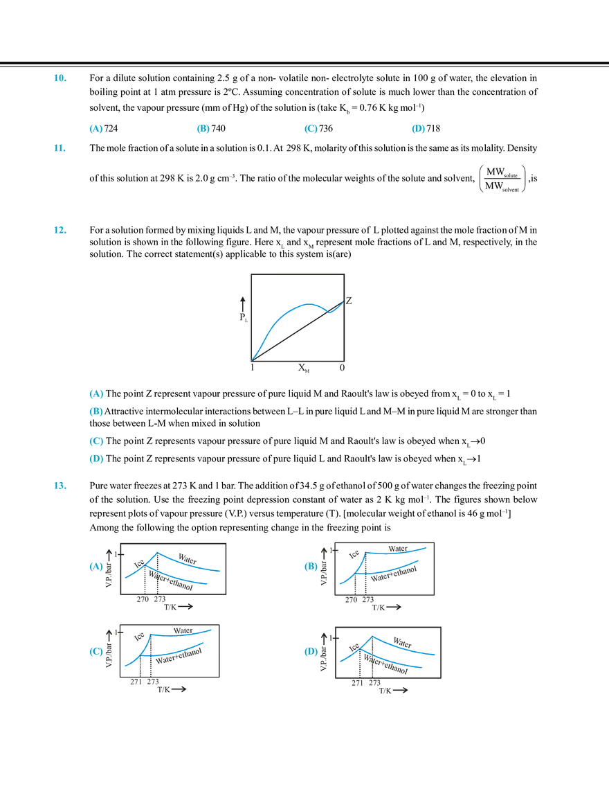 Solution and Colligative Properties Exercise # 5 - Page 4