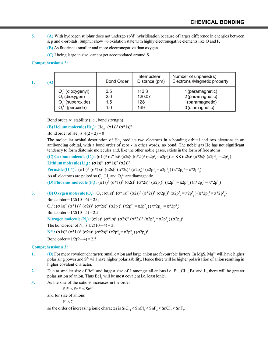 Chemical Bonding Solution - Page 29