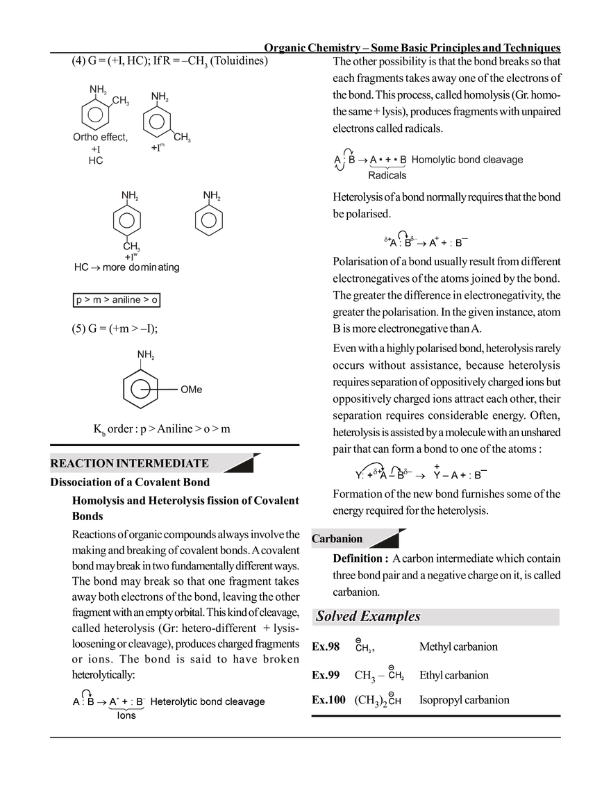 Electronic Effects, Acid-Base Strengthand Reaction Intermediates - Page 9