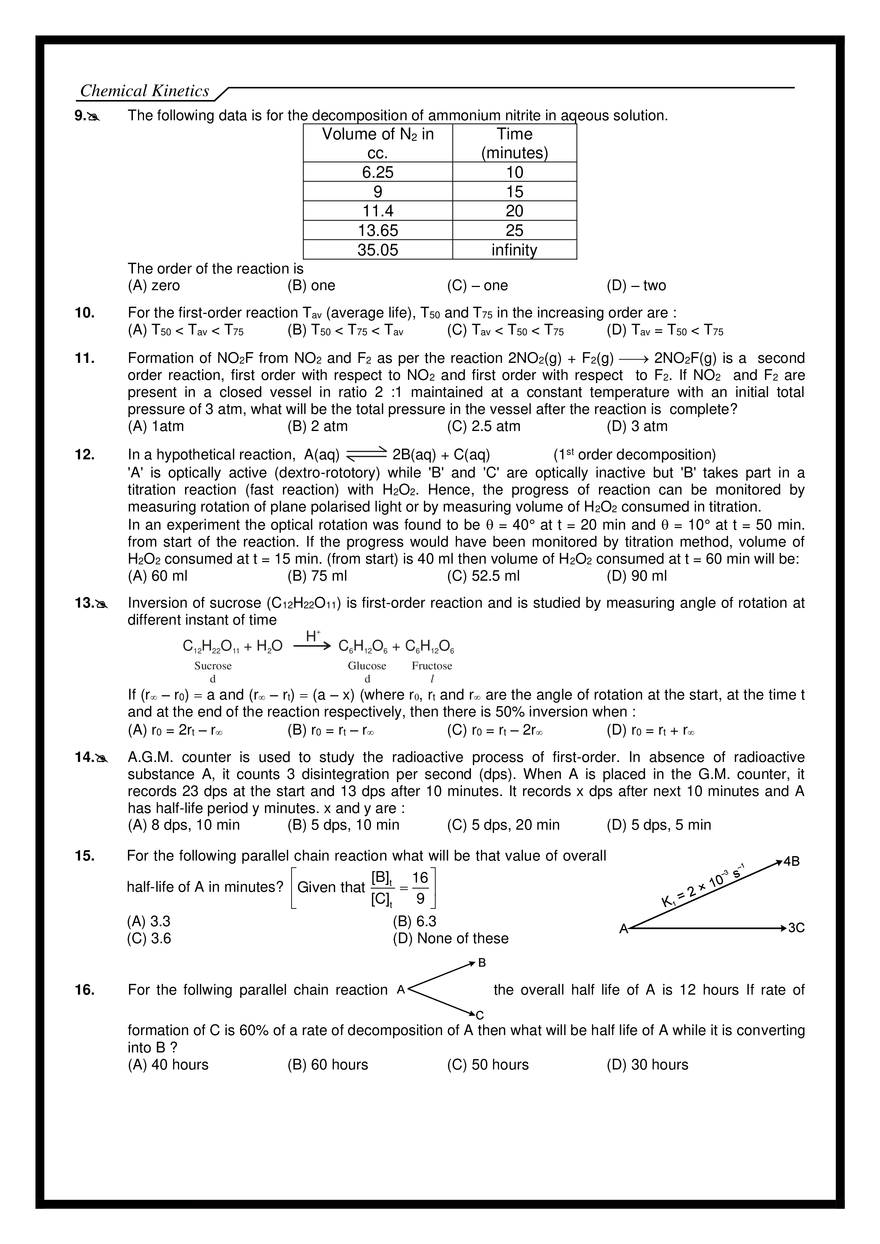 Chemical Kinetics Exercises - Page 7